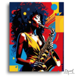 Vibrant Saxophone Serenade - Paint by Numbers Kit