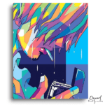 Vibrant Smoker Lighting Up - Paint by Numbers Kit