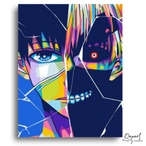 Vibrant Split Face Mask - Paint by Numbers Kit