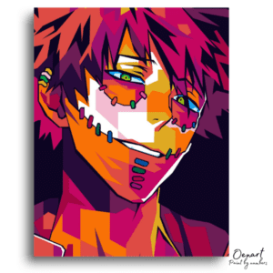 Vibrant Stitched Face Portrait - Paint by Numbers Kit