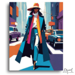 Vibrant Urban Fashionista Stroll - Paint by Numbers Kit