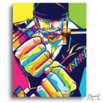 Vibrant Warrior with Swords - Paint by Numbers Kit