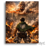Warrior Faces Giant Threat - Paint by Numbers Kit