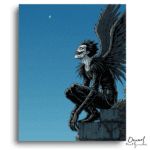 Winged Demon Stares at Sky - Paint by Numbers Kit