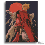 Winged Gunman Under Red Sun - Paint by Numbers Kit
