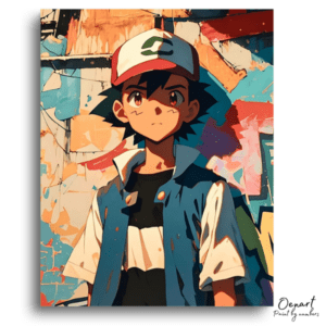 Young Boy in Blue Jacket - Paint by Numbers Kit