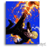 Blond Kicking Fiery Power - Paint by Numbers Kit