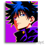 Blue-Eyed Spiky Hair Anime - Paint by Numbers Kit
