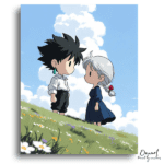 Chibi Ghibli Hilltop Romance - Paint by Numbers Kit