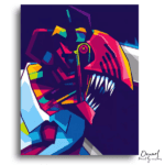 Colorful Chainsaw Fiend - Paint by Numbers Kit