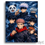 Cool Uniformed Team Under Dark Sky - Paint by Numbers Kit