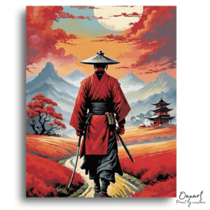 Crimson Path Samurai - Paint by Numbers Kit