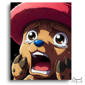Crying Animal with Red Hat - Paint by Numbers Kit