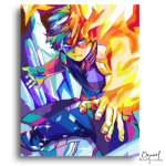 Dynamic Elemental Warrior Art - Paint by Numbers Kit