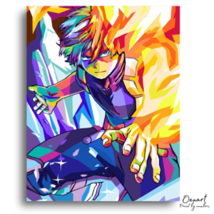 Dynamic Elemental Warrior Art - Paint by Numbers Kit