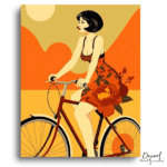 Golden Hour Bicycle Ride - Paint by Numbers Kit