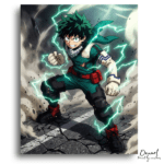 Green-Haired Hero With Lightning Power - Paint by Numbers Kit
