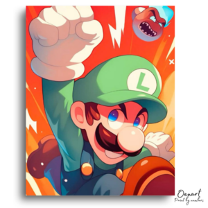 Green Hat Hero's Mighty Punch - Paint by Numbers Kit