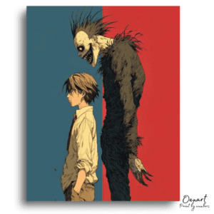 Human and Shinigami's Intense Stare - Paint by Numbers Kit
