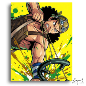 Intense Slingshot Warrior - Paint by Numbers Kit