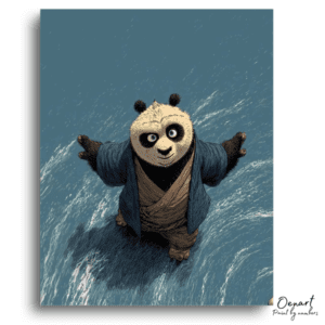 Kung Fu Panda's Joyful Embrace - Paint by Numbers Kit