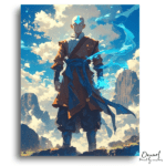 Monk Mystic Blue Energy - Paint by Numbers Kit
