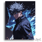 Mysterious Figure with Spirit Wolf - Paint by Numbers Kit