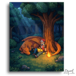 Pixel Forest Friends Resting - Paint by Numbers Kit