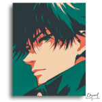 Stylish Anime Boy Profile - Paint by Numbers Kit