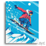 Thrilling Snowboarding Adventure - Paint by Numbers Kit