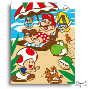 Tropical Beach Fun Scene - Paint by Numbers Kit