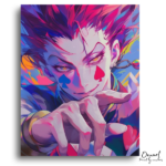 Vibrant Card Player's Gaze - Paint by Numbers Kit