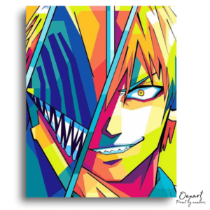 Vibrant Chainsaw Monster Grin - Paint by Numbers Kit