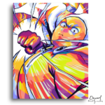 Vibrant Heroic Punch Action - Paint by Numbers Kit