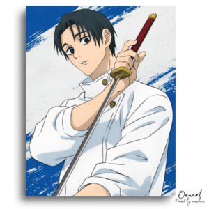 Young Swordsman in White - Paint by Numbers Kit