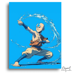 Youthful Figure Waterbending Art - Paint by Numbers Kit