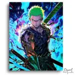 Fierce Emerald Warrior Stance - Paint by Numbers Kit