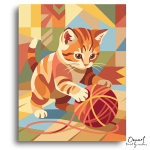 Adorable Kitten Yarn Play - Paint by Numbers Kit