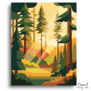 Autumn Forest Sunbeams - Paint by Numbers Kit
