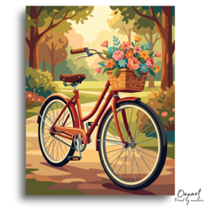 Bicycle Ride Through Park - Paint by Numbers Kit