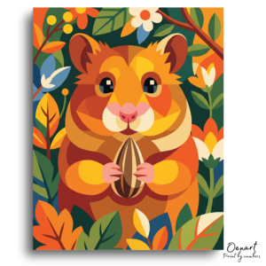 Charming Hamster's Sunflower Seed - Paint by Numbers Kit