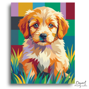 Charming Puppy Pop Art - Paint by Numbers Kit