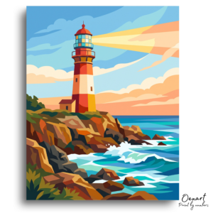 Coastal Lighthouse Beacon - Paint by Numbers Kit