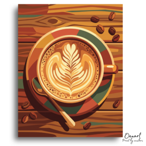 Cozy Morning Latte Art - Paint by Numbers Kit