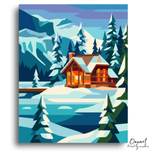 Cozy Winter Cabin - Paint by Numbers Kit