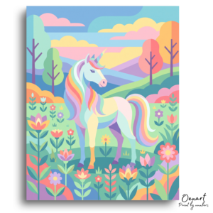 Dreamy Unicorn Meadow - Paint by Numbers Kit