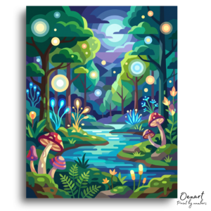 Enchanted Forest Night - Paint by Numbers Kit