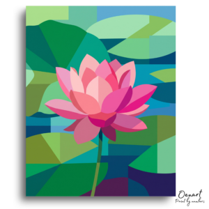 Geometric Lotus Bloom - Paint by Numbers Kit