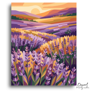 Golden Hour Lavender Dreams - Paint by Numbers Kit