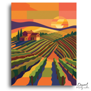 Golden Hour Vineyard Retreat - Paint by Numbers Kit